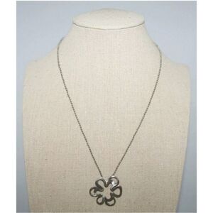 Silpada Flower Daisy cut out Pendant Popcorn Necklace 925 Sterling Silver N1347